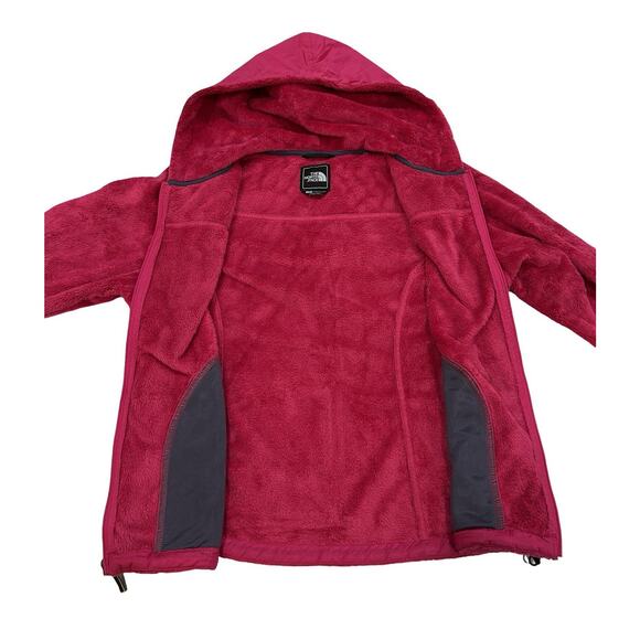 The North Face Oso Fleece Hoodie Jacket Womens Size L Hot Pink Full Zip - Picture 4 of 6